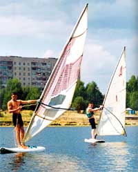 На городском пляже